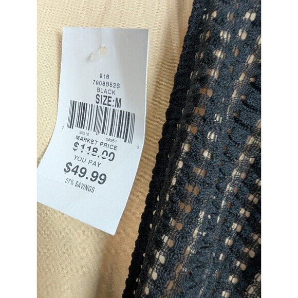 Max Studio Black Bodycon Flutter Sleeve Dress Size M - Picture 6 of 10